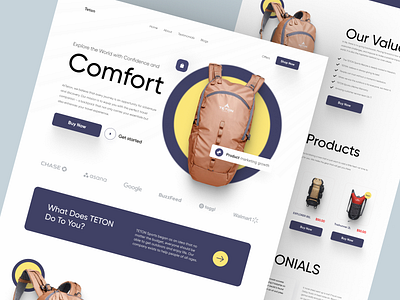 Shopify store for Travelling Bag design homepage landing landing page product design product detail page product details product landing page product page product website shopify shopify landing page shopify website web web design website