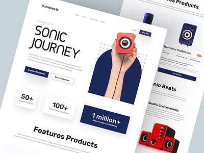 Shopify store for Speackers design homepage landing landing page product design product detail page product details product landing page product page product website shopify shopify landing page shopify website web web design website