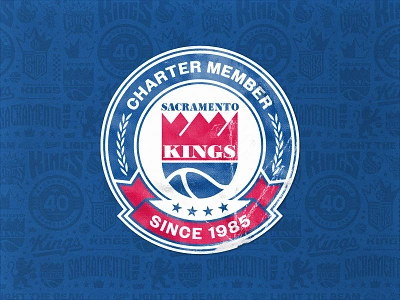 Kings Charter Member Logo 40th basketball kings logo retro sacramento stars vintage