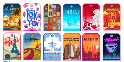 Spotify Luggage Tags design graphic design illustration lettering spotify type