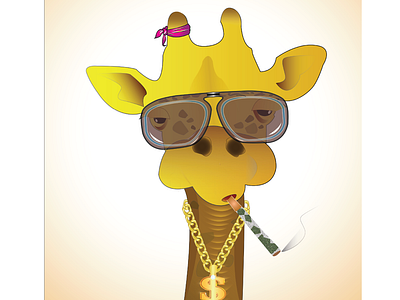 Character design Giraffe animal animal character animation application branding character design game giraffe glasses graphic design icon illustration mascot nft ui ux vector webdesign yellow