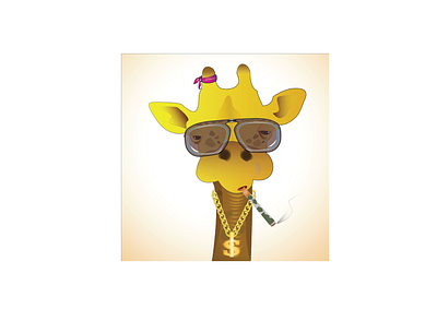 Character design Giraffe animal animal character animation application branding character design game giraffe glasses graphic design icon illustration mascot nft ui ux vector webdesign yellow