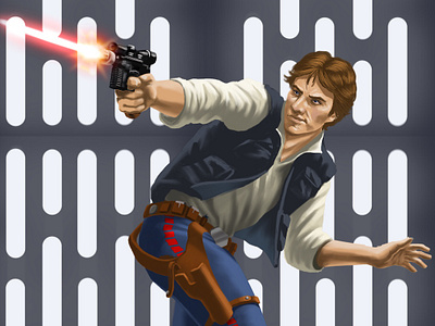 The Scoundrel art character design concept design digital 2d fan art han solo illustration star wars