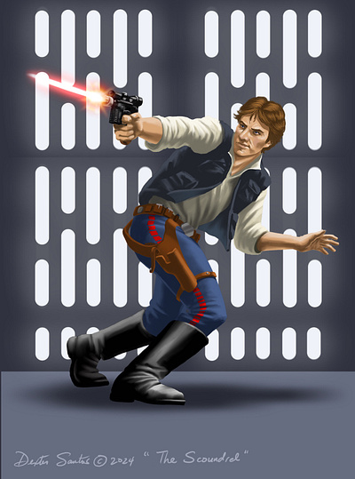 The Scoundrel art character design concept design digital 2d fan art han solo illustration star wars