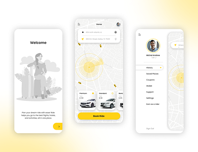 Ride App app design figma graphic design ride app taxi app travel travel app ui ui design uiux ux ux design