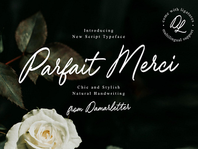 Parfait Merci handwriting script 3d animation branding design font graphic design identity illustration lettering logo motion graphics type typography ui