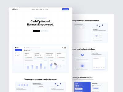 Cashy — SaaS Landing Page Framer Template animation branding clean dashboard design finance framer framer template landing page marketing minimalist saas ui ux web design website