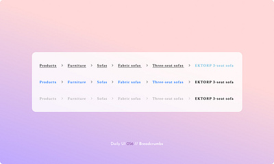 Daily UI Challenge #056 - Breadcrumbs breadcrumb design breadcrumbs daily ui 56 daily ui challenge progression