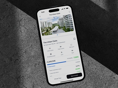 Apartment Investment Mobile App - Property Detail 🏢 agent analytic apartment app design building detail property house investment investment apps investor ios mobile apps product design property apps property detail property invest real estate real estate agent rent house ui design