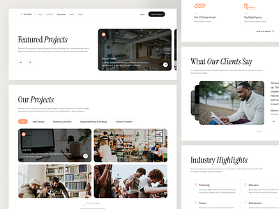 Innovarte - Showcase Page achivement agency brand identity branding business client page company design featured page landing page minimalist product design project showcase showcase page trending ui ux web design website