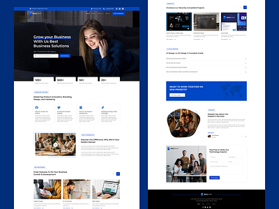 Company Home Page adobe xd branding company design figma graphic design home page landing page logo ui ui design ux ux design