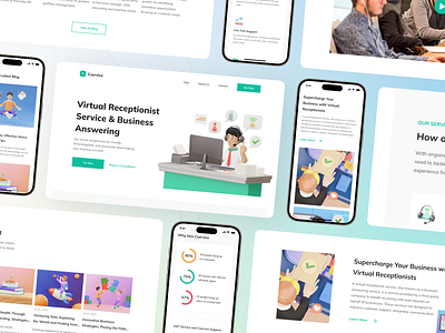 Normaland 2.0 - Customer Service Landing Page 3d clean communication company crm customer design hero illustration landing page minimal mockup responsive saas services startup support ui ux website