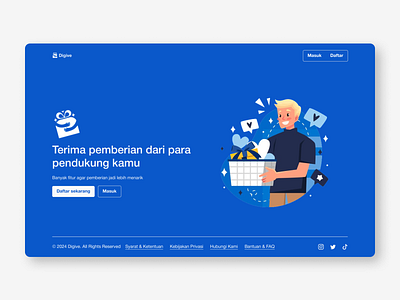 Landing Page Blue blue landing landing page ui web design