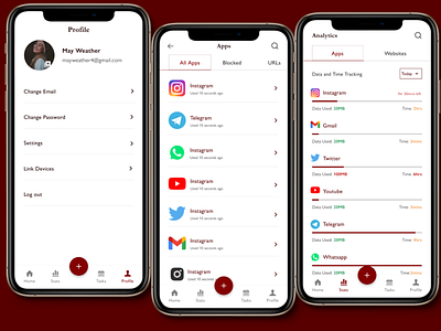 Profile view app design ui uiux ux