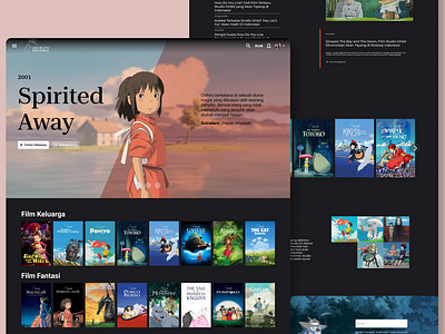 Ghibli Streaming - Landing Page by Studio Ghibli animation anime landingpage streaming weabo webdesign webdesign ghiblifilms