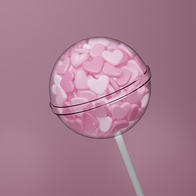 Love in every Bite 3d animation blender cute design hearts lollipop lolly loopingpixeldesigns motion graphics pink rosa rose