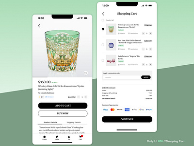 Daily UI Challenge #058 - Shopping Cart bag cart credit card daily ui 58 daily ui challenge ecommerce online shopping online store payment shopping cart