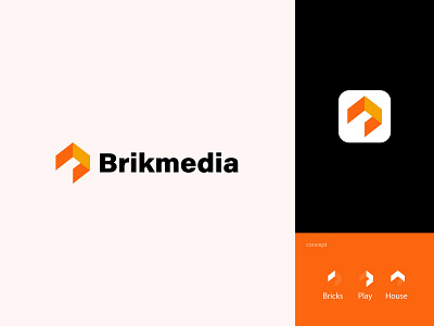 construction, media, agency, bricks logo app logo branding bricks bricks logo construction logo construction realestate home logo logo logo design logo designer logo maker logo mark logos media logo modern logo play home play logo saas saas logo tech technology