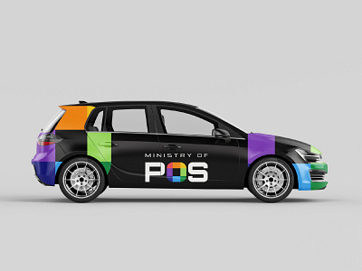 Ministry of POS Logo branding business car graphic design logo logos mockup modern simple