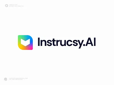 Logo, AI, Learning Platform, Mentor, Self Study, Course abstract ai logo brain branding branding agency chat bubble conversation course design education gradient graphic design learning platform logo logo design logo designer mentor modern logo self study typography