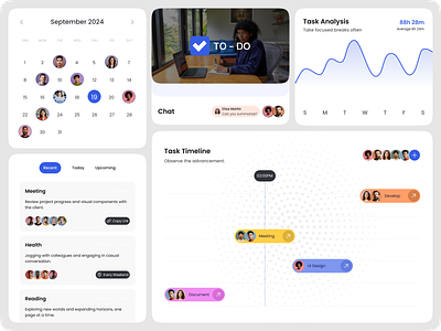 To-Do Pro : Simplify Your Tasks bento box bento grid bentobox branding chat clean daily dashboard desktop meeting reminder schedule task timeline to do todo typography ui ux whitespace