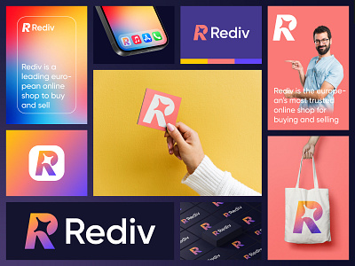 Rediv logo design - brand identity brand identity branding creative logo ecommerce graphic design icon identity letter mark monogram logo logo inspirations logo mark logos logotype modern logo monogram star logo tech technology typography visual identity