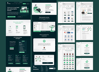 IPTV Web Platform UI Design In Figma complete ui dashboard ui figma design figma landing page ui figma web app ui design figma website ui iptv dashboard ui iptv landing page iptv web app landing page for iptv subscription platform web app website ui