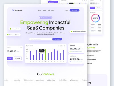 Simpact.Ai - Saas Companies Publication Boosters ai artificial inteligence dashboard design exploration landing landing page landingpage landingpager saas siteasaservice ui uidesign user interface