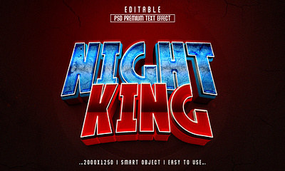 Night King'' 3D Editable PSD Text Effect Style editable text effect king night 3d text effect night king night king 3d text effect night king psd text photosho action photoshop 3d text photoshop fx psd text effect text effect