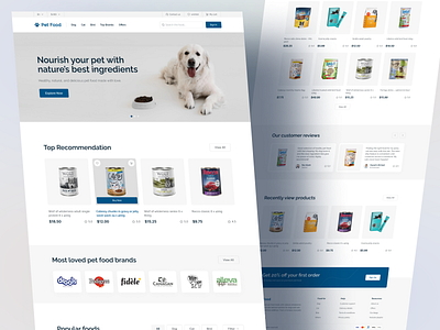 "Pet Food Store" ___ Home Page Desgin animal bird dog food dog lovers ecommerce homepage landing page online shop pet adoption pet app pet care pet food pet health pet store pet training pets petshop ui design ui ux veterinarian