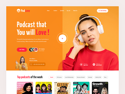 PodLove Podcast Web Design cleandesign creativedesign designconcept designideas designinspiration homepagedesign humancentricdesign landingpage mordernui music newandnoteworthy podcast podlovewebdesign populardesign uiuxdesign useriterface webdesign website webui