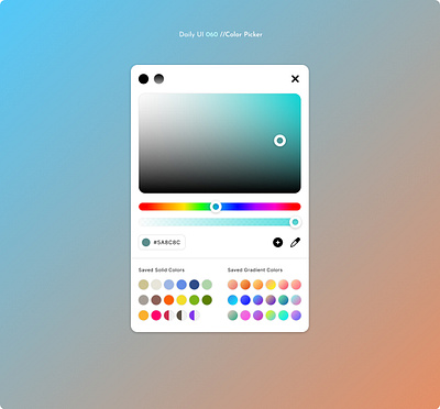 Daily UI Challenge #060 - Color Picker color color picker color tool daily ui 60 daily ui challenge eye dropper gradient