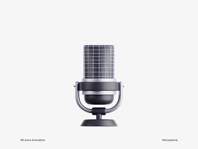 Microphone 3D Icon Animation 3d 3d animation blender design icon icon animation illustration microphone motion motion graphics