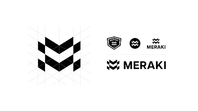 Meraki Division Logo black and white brutalist logo logo design meraki minimalist rebrand sales solar