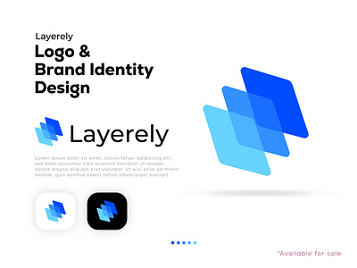 layer logo design, branding brand identity branding design design agency icon layer layer logo logo logo design minimalist overlapping overlay ux consultancy