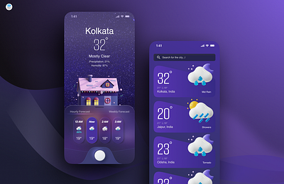 🌤️ 3D UI Weather App Design Practice 🌩️ 3d 3dui designpractice inspiration interface ui uidesign uxwithdeep weather weatherapp