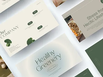 PITCH DECK HEALTHY GREENY PRESENTATION DESIGN ppt design