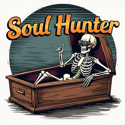 Soul Hunter Halloween Special T-Shirt Design concepts digital art halloween spooky t shirt t shirt design vector