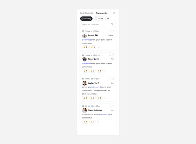 Comments Panel feature layout product productdesign softwaredesign ui uidesign ux uxdesign