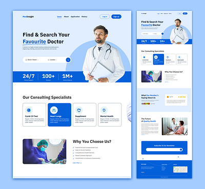 Healthcare Landing Page design figma healthcare healthcarelandingpage landingpage ui uidesign uiux websitedesign