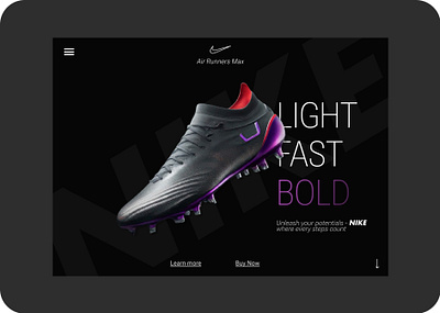 Nike Sports shoe product card UI design ui