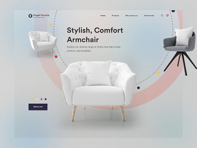 Furniture Landing Page design dribbble ecommerce furniture furniture landing page landing page landing page design ui uiux web design website design