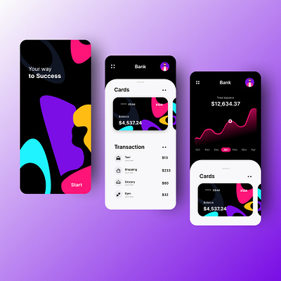 Banking app | UI Design | App Design app design bankingappui design inspiration minimal design ui ui trends ui ux ui ux design user interface