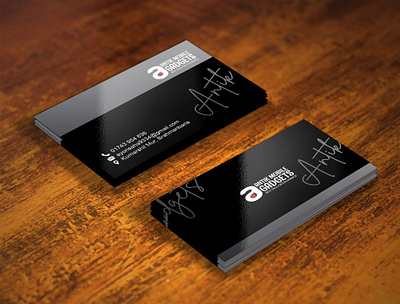 Black Color Business Card | Graphic Design businesscarddesign graphic design