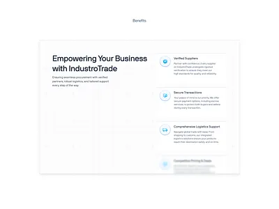 Benefits section for an ongoing B2B project 👷🏻‍♂️ ↓ b2b landing page modern product design ui