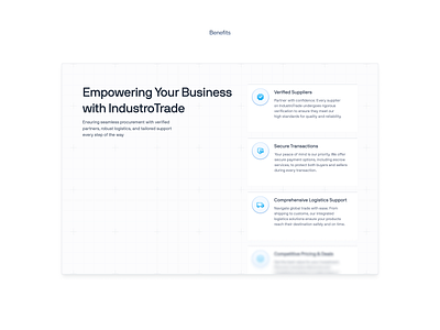 Benefits section for an ongoing B2B project 👷🏻‍♂️ ↓ b2b landing page modern product design ui
