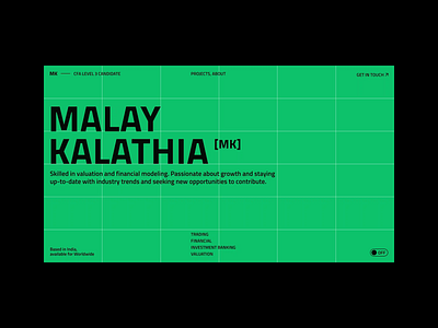 Analyst Portfolio Layout Concept analyst concept exploration finance grid interaction layout minimal mordern motion graphics portfolio ui ux web