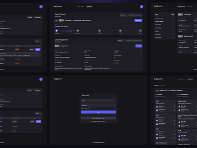 Nova — Dashboard for Satellite Tracking crm dashboard launch logo management satellite ui ux