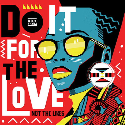 Do it for the love not the likes african african woman cato manor design illustration onelove african art vector