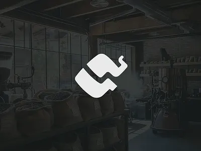 Logo for White Elephant black coffe design designstudio elephant graphicdesign icon logo logodesign minimalistic white